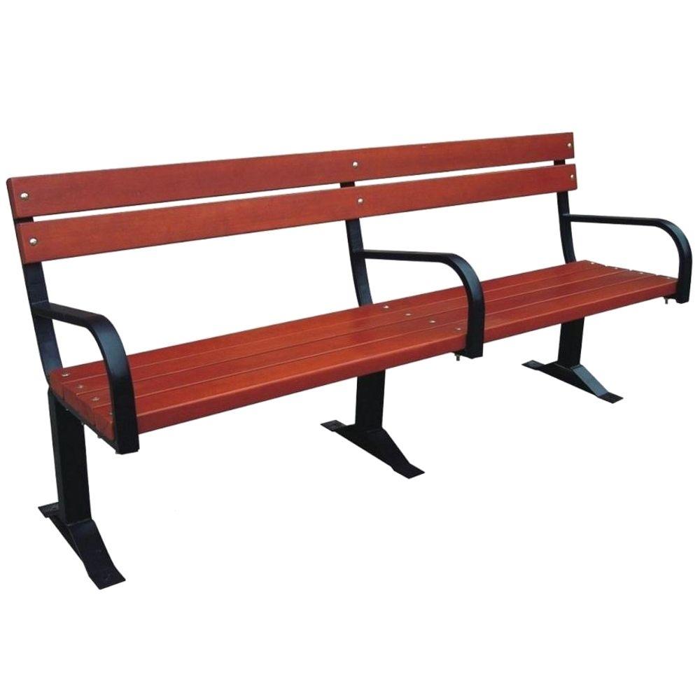 Parkland Heritage Commercial Patio Bench with Back and Arm Rests-CB203 ...