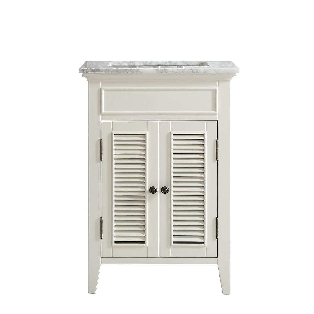 Vinnova Piedmont 24 in. W x 23 in. D x 35 in. H Vanity in Antique White