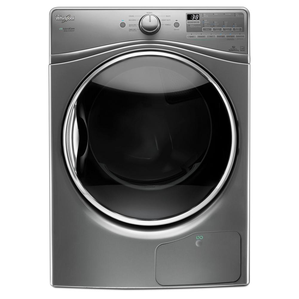 Ventless Whirlpool Dryers Washers The Home Depot 7 4 Cu Ft 240 Volt Stackable Chrome Shadow Electric Heat Pump Ventless Dryer