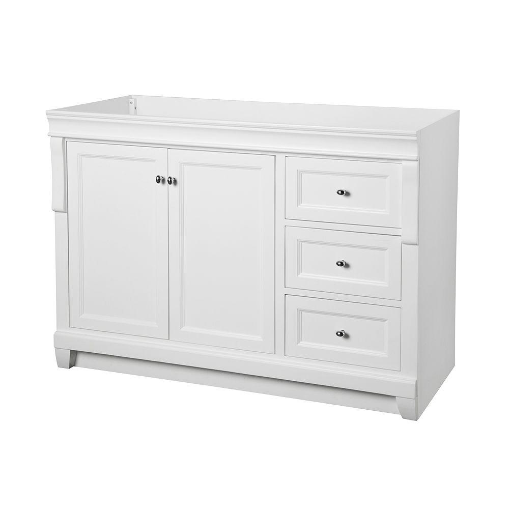 Foremost Naples 48 in. W Bath Vanity Cabinet Only in White ...