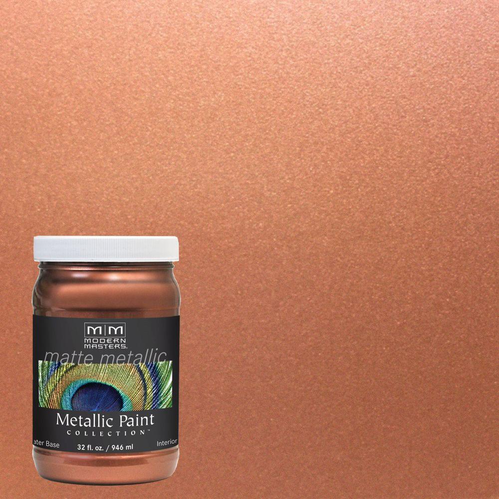 Modern Masters 1 Qt Copper Penny Water Based Matte Metallic Copper Penny Water Based Matte Metallic Interior Paint