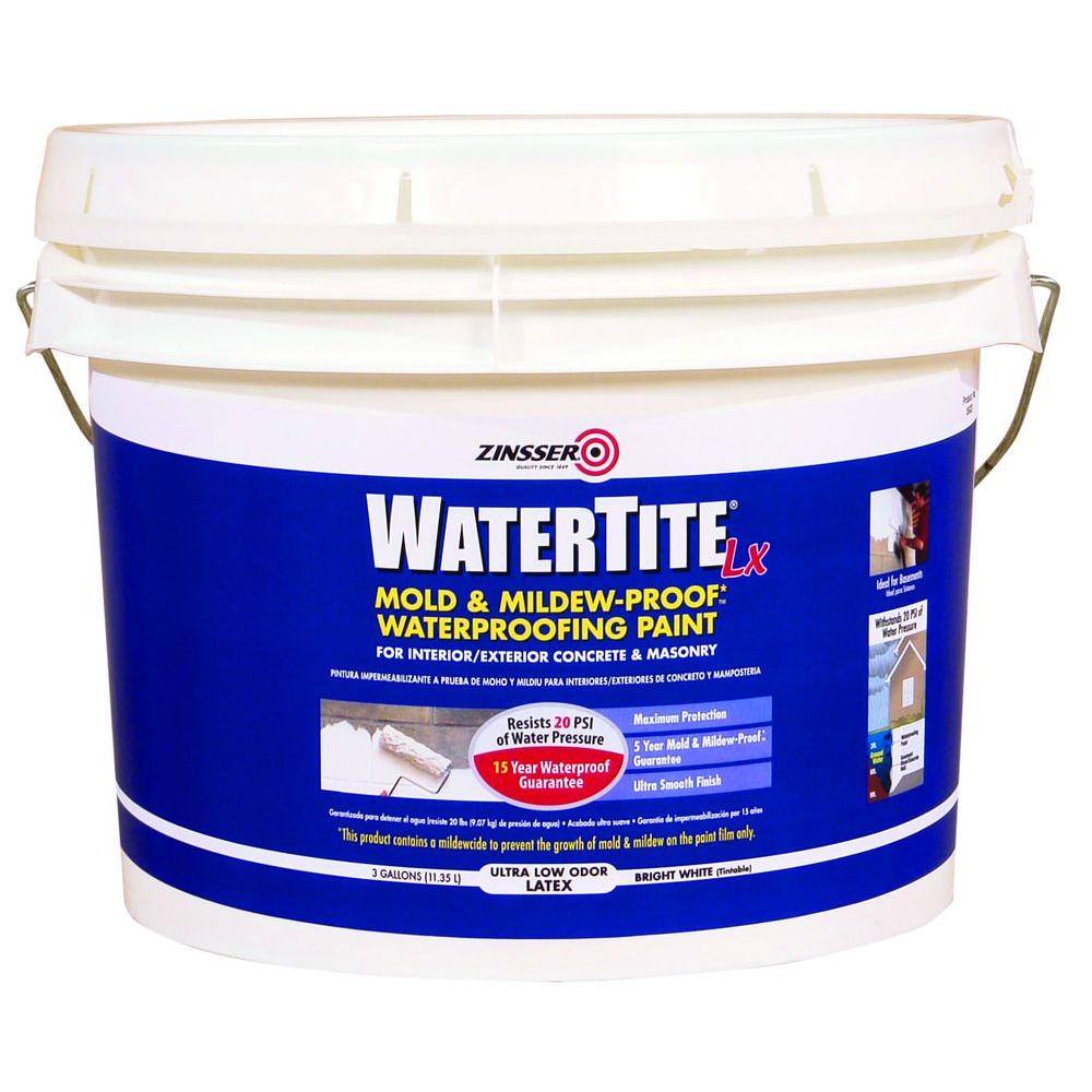 zinsser 3 gal watertite lx low voc mold and mildew proof zinsser 3 gal watertite lx low voc mold and mildew proof