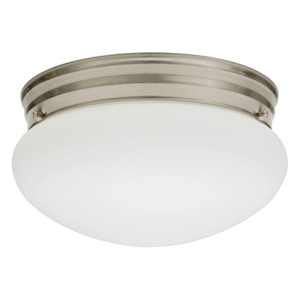 Lithonia Lighting Essentials 1 Light Nickel Fluorescent Ceiling