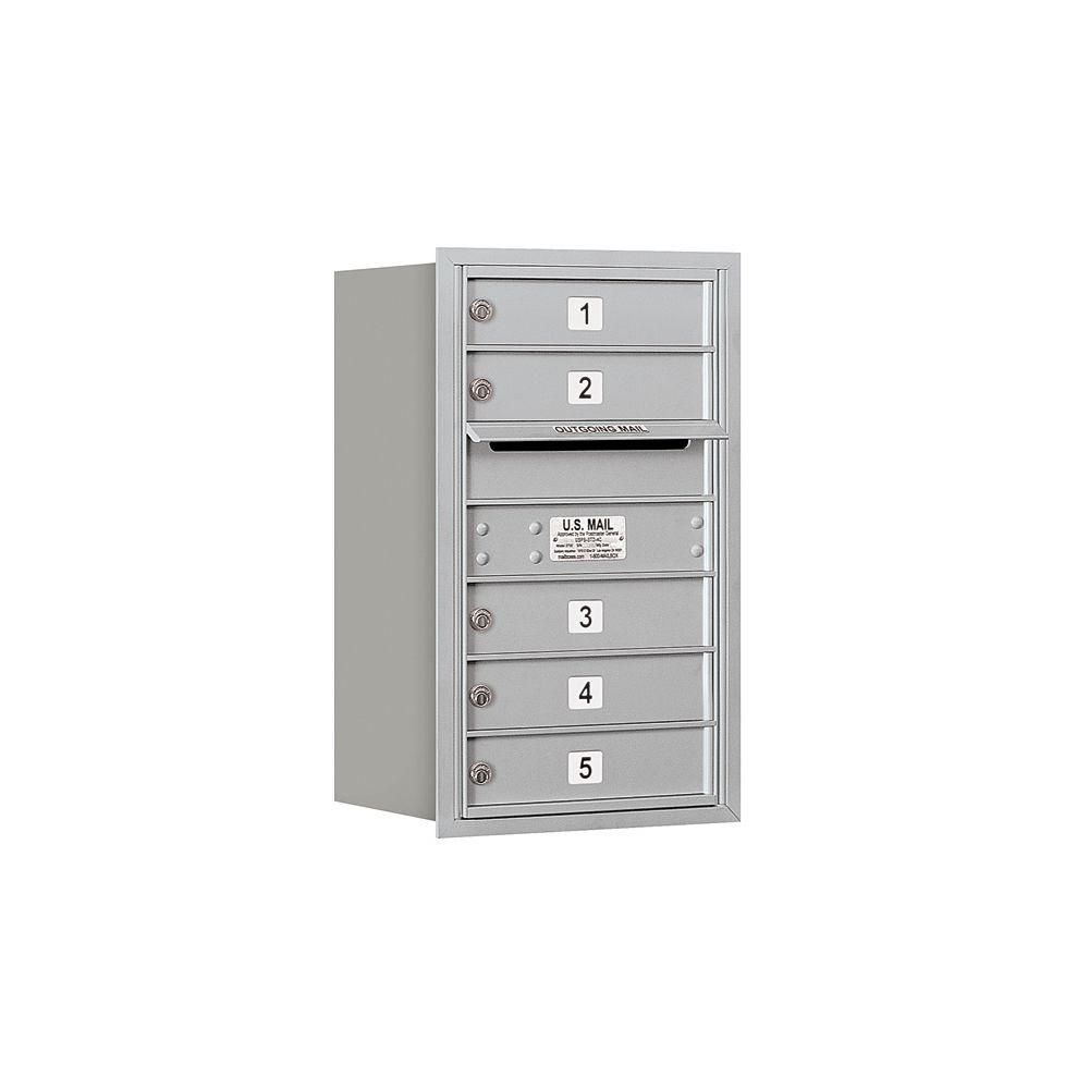 Salsbury Industries 3707S-05AFU 4C Horizontal Mailbox Aluminum