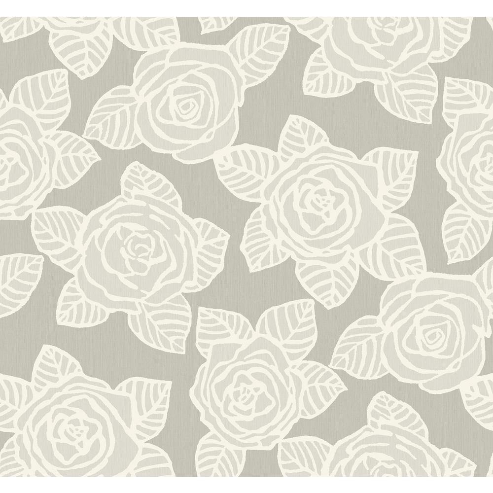 silver flower wallpaper