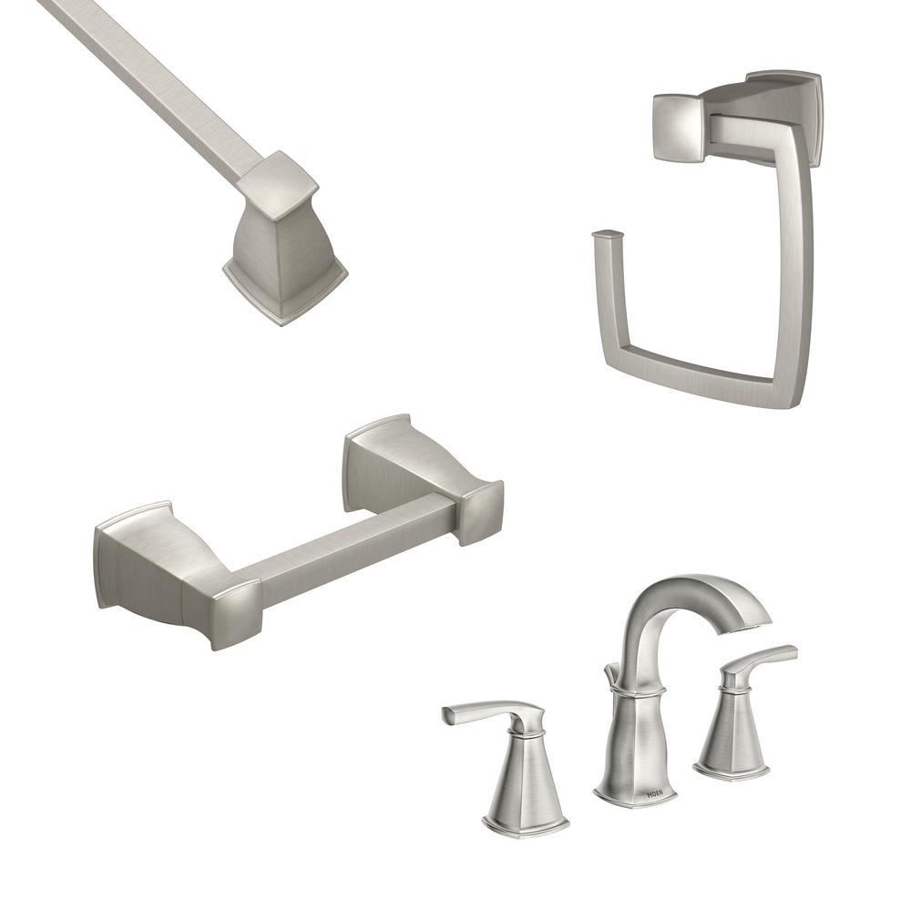 Bacteria Resistant Moen Widespread Bathroom Sink Faucets Widespread 2 Handle Bathroom Faucet With 3 Piece Bath Hardware