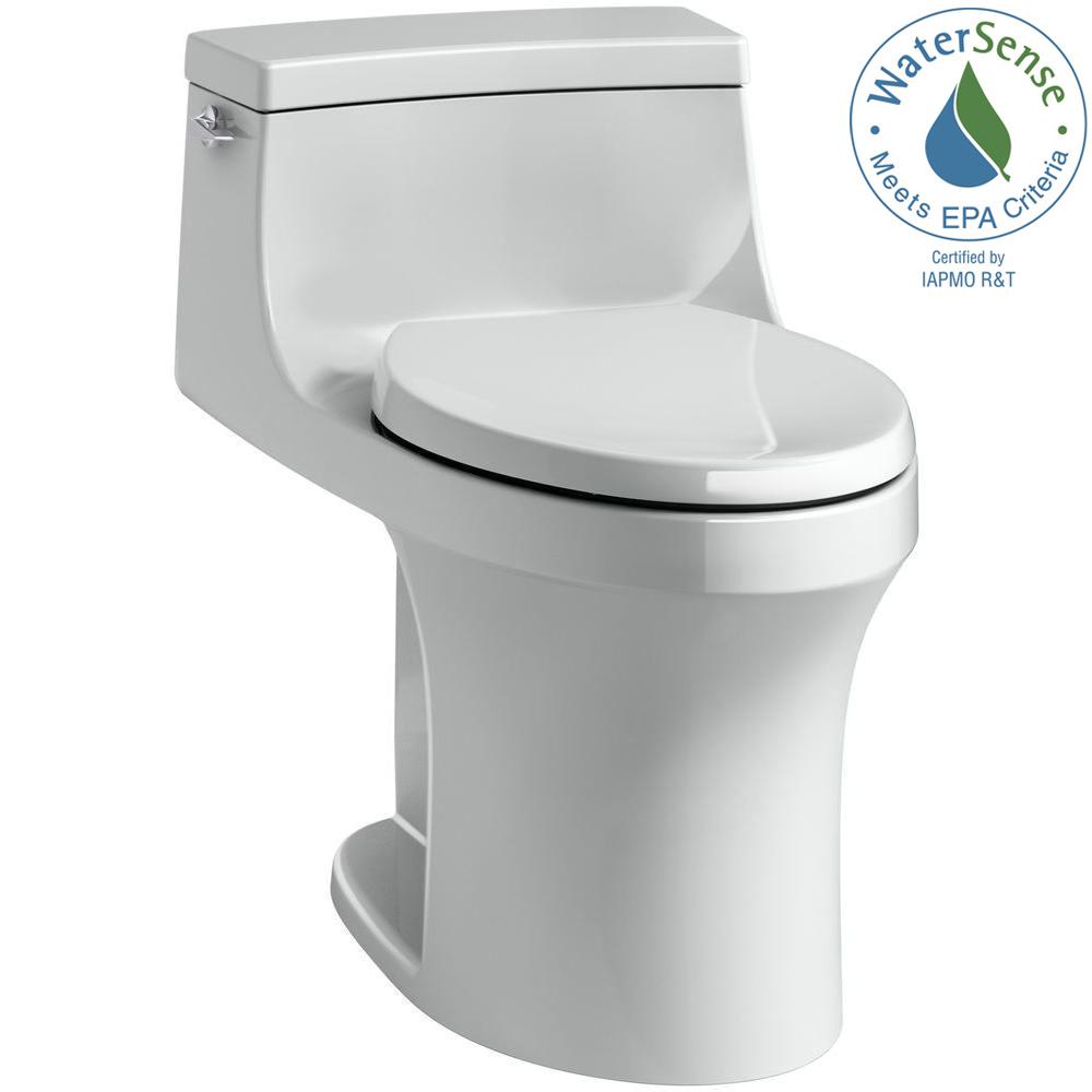 KOHLER San Souci 1piece 1.28 GPF Single Flush Elongated Toilet in Ice GreyK517295 The Home