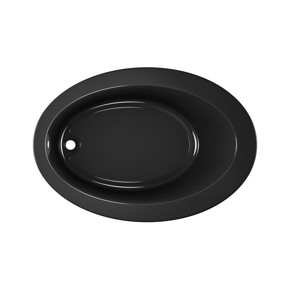 JACUZZI RIVA 62 in. x 43 in. Acrylic Oval Dropin Whirlpool Bathtub in