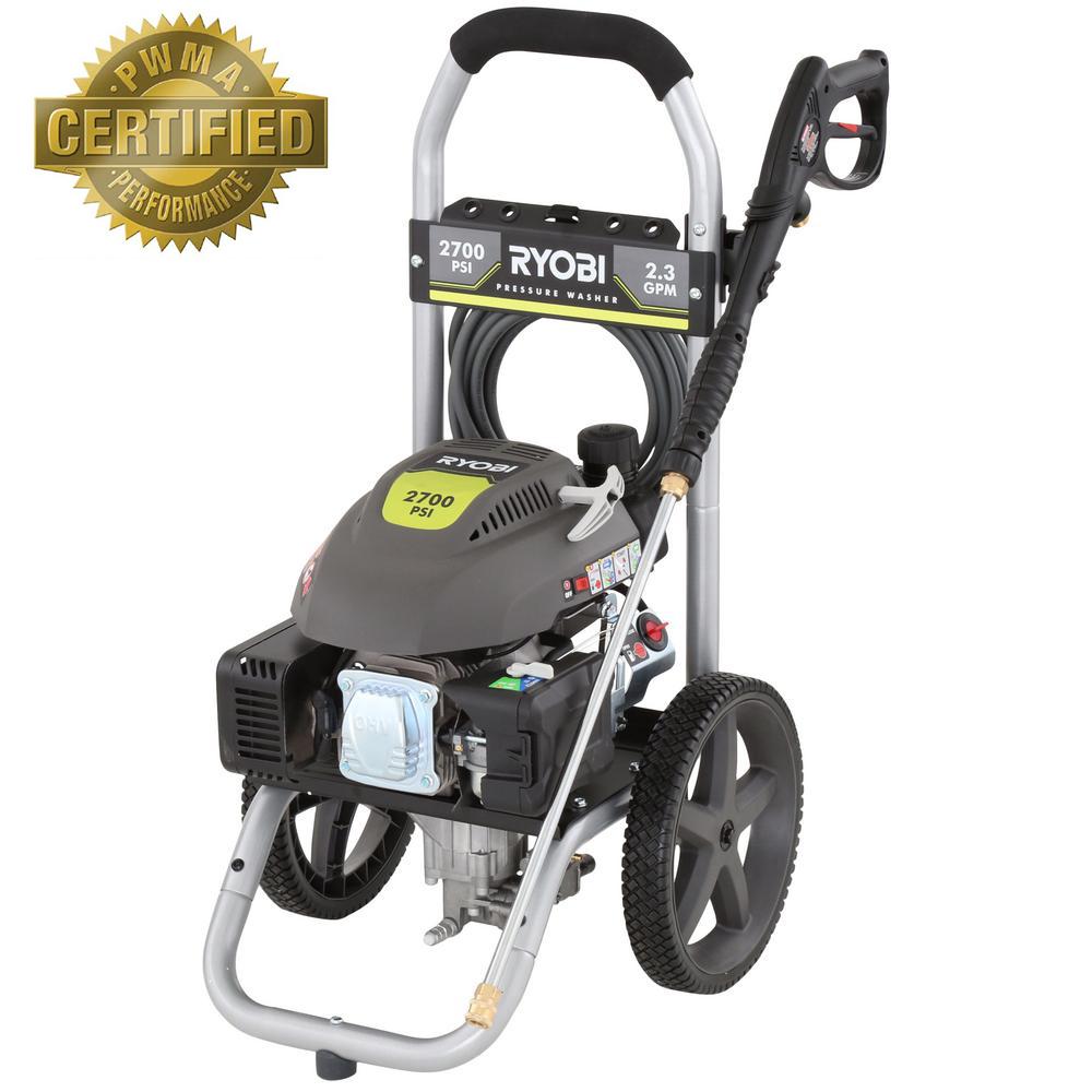 Ryobi 2 700 PSI 2 3 GPM Gas Pressure Washer RY802700A The Home Depot
