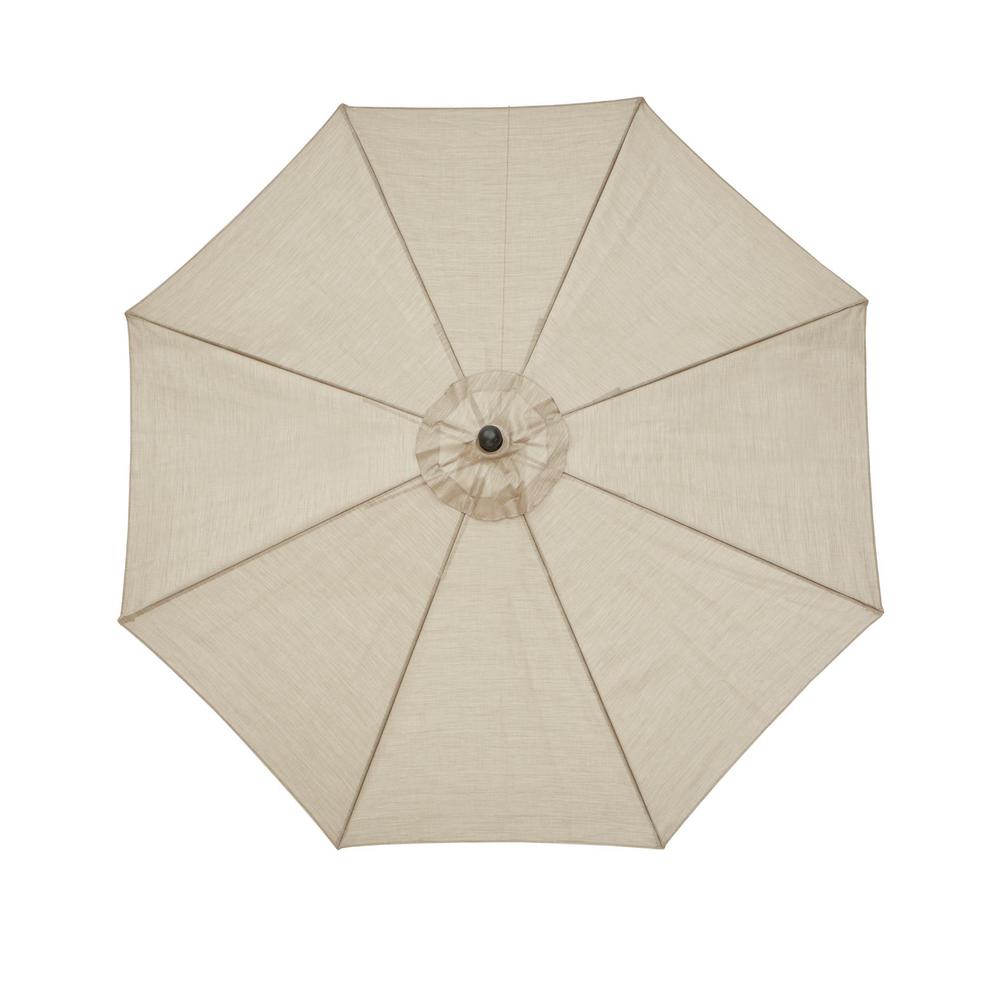 Hampton Bay 10 Ft Crestridge Steel Market Outdoor Patio Umbrella In Sling 8000nzb The Home Depot