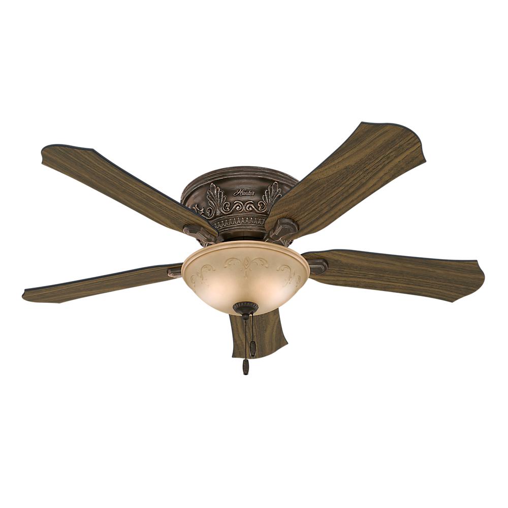 Hunter Viente 52 In Indoor Roman Bronze Flushmount Ceiling Fan