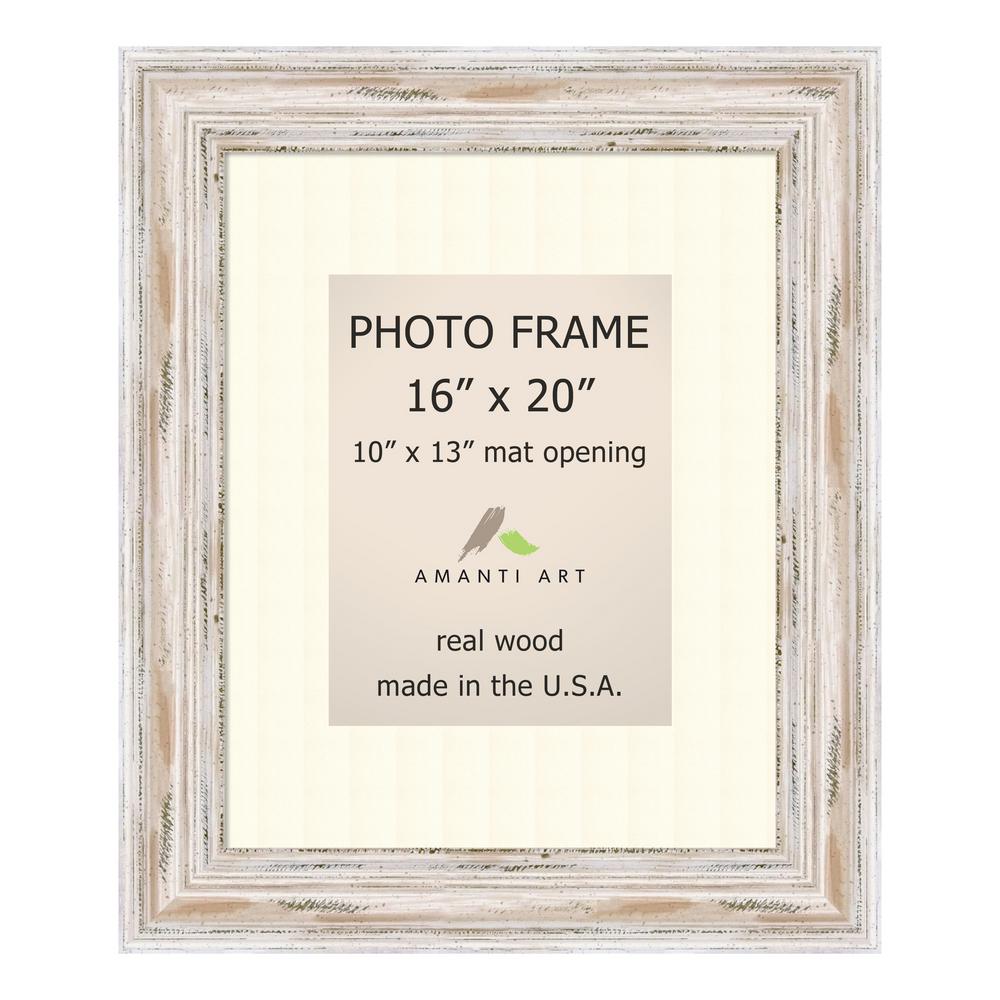 Amanti Art Alexandria 10 In X 13 In White Matted Whitewash