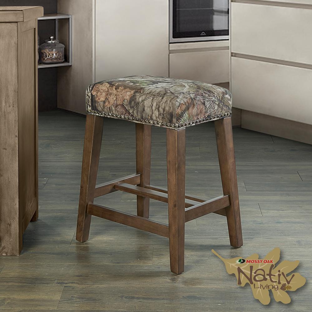 Linon Home Decor Will Brown Mossy Oak 24 In Counter Stool