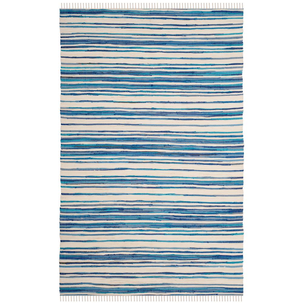 Safavieh Rag Rug Ivory/Blue 8 ft. x 10 ft. Area RugRAR126B8 The Home Depot