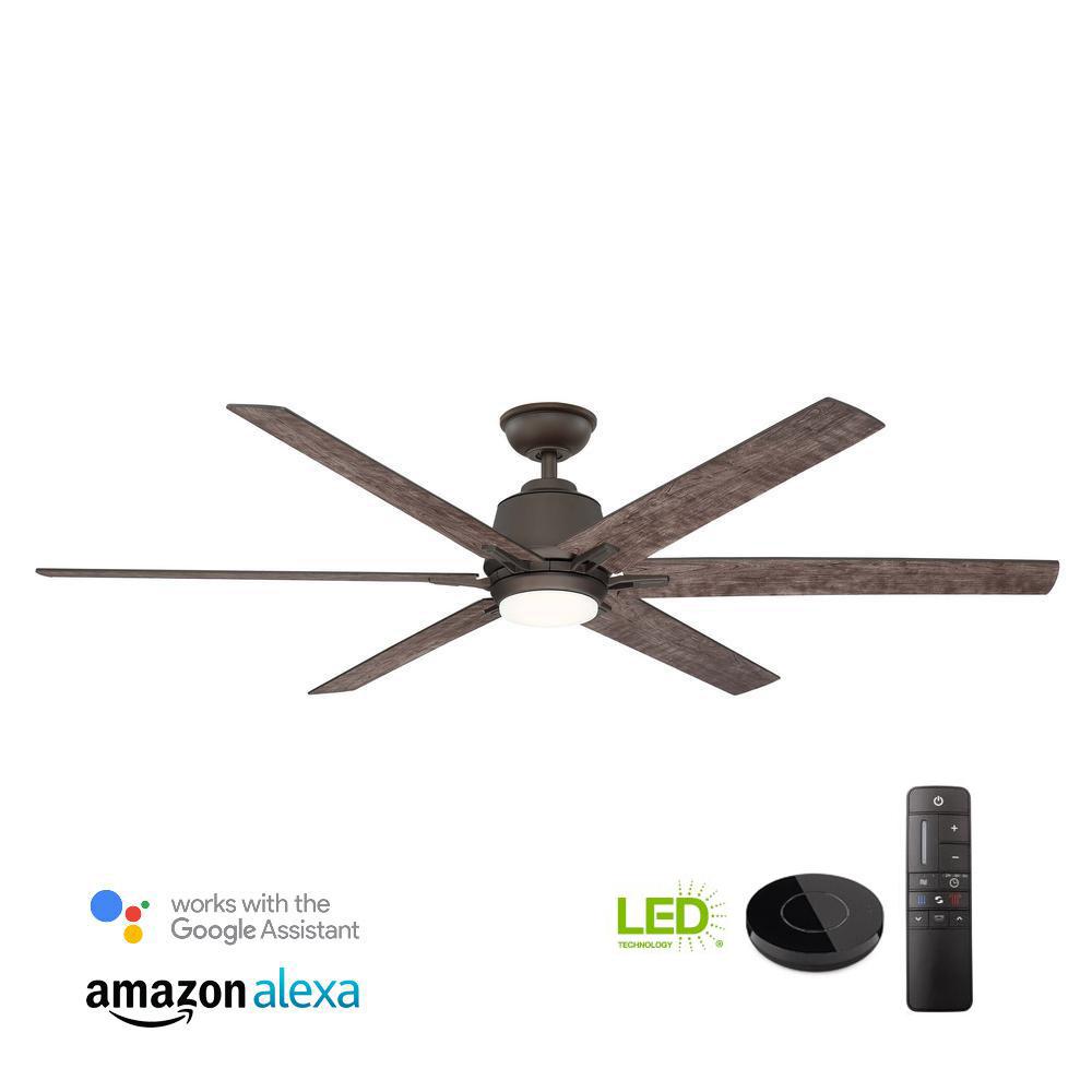 Home Decorators Collection Kensgrove 64 In Led Espresso Bronze Ceiling Fan Works With Google Assistant And Alexa