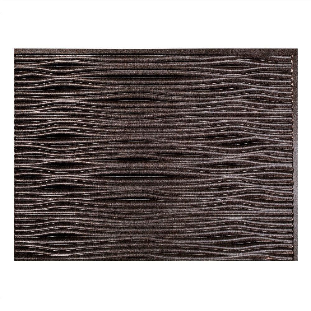 Fasade 1825 In X 2425 In Monaco Vinyl Backsplash Panel In Smoked Pewter 5 Pack Pb6827 1923