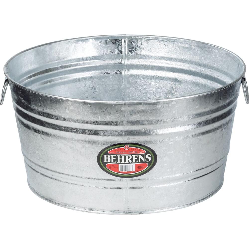 Behrens 17 Gal Hot Dipped Steel Round Tub 3x The Home Depot