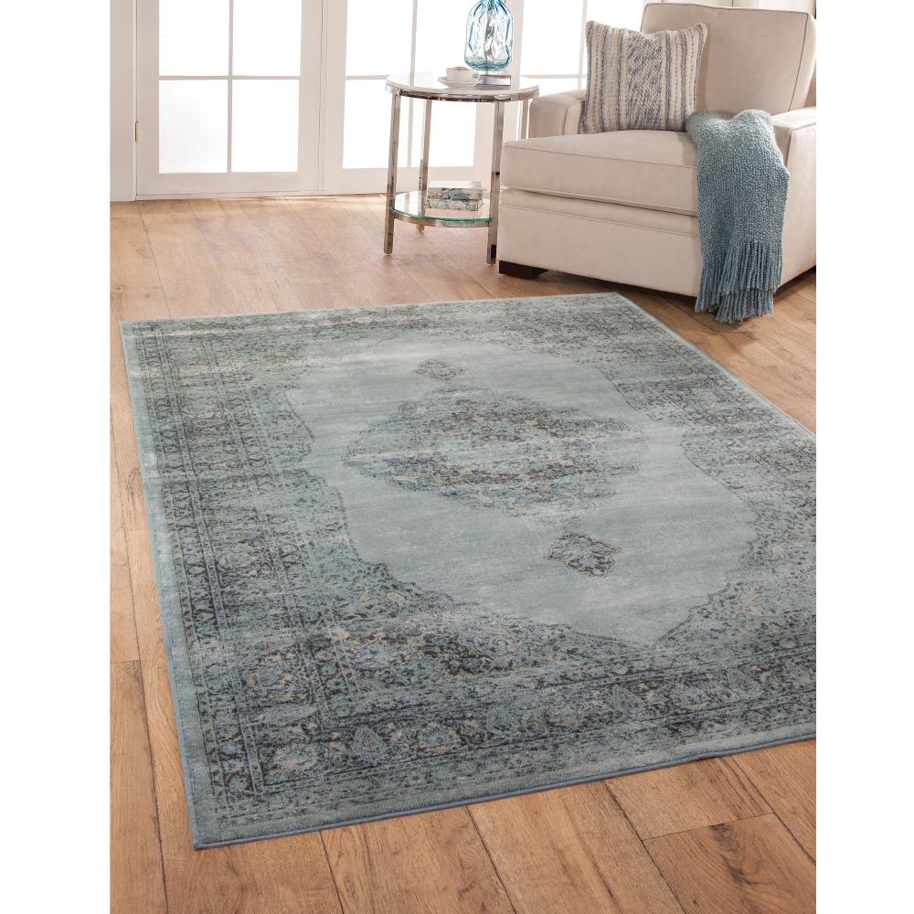 Sams International Sonoma Bryson Blue 5 ft. 3 in. x 7 ft. 6 in. Area