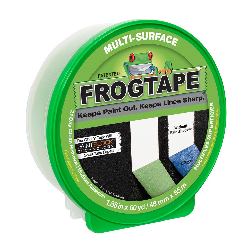 Frogtape Multi Surface 1 88 In X 60 Yds Painter S Tape With Frogtape Multi Surface 1 88 In X 60 Yds Painter S Tape With Paintblock
