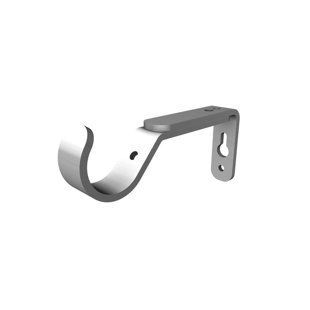 Brushed Nickel Curtain Rod Brackets Hardware The Brushed Nickel Curtain Rod Brackets
