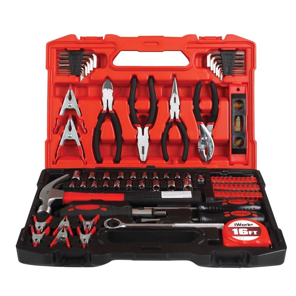 OLYMPIA MultiPurpose Tool Set with Bag, Red (52Piece)90447220