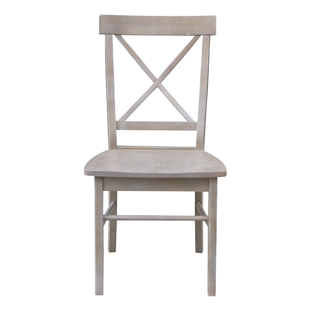 International Concepts Alexa Weathered Taupe Gray Dining Chair Set International Concepts Alexa Weathered Taupe Gray Dining Chair Set Of 2