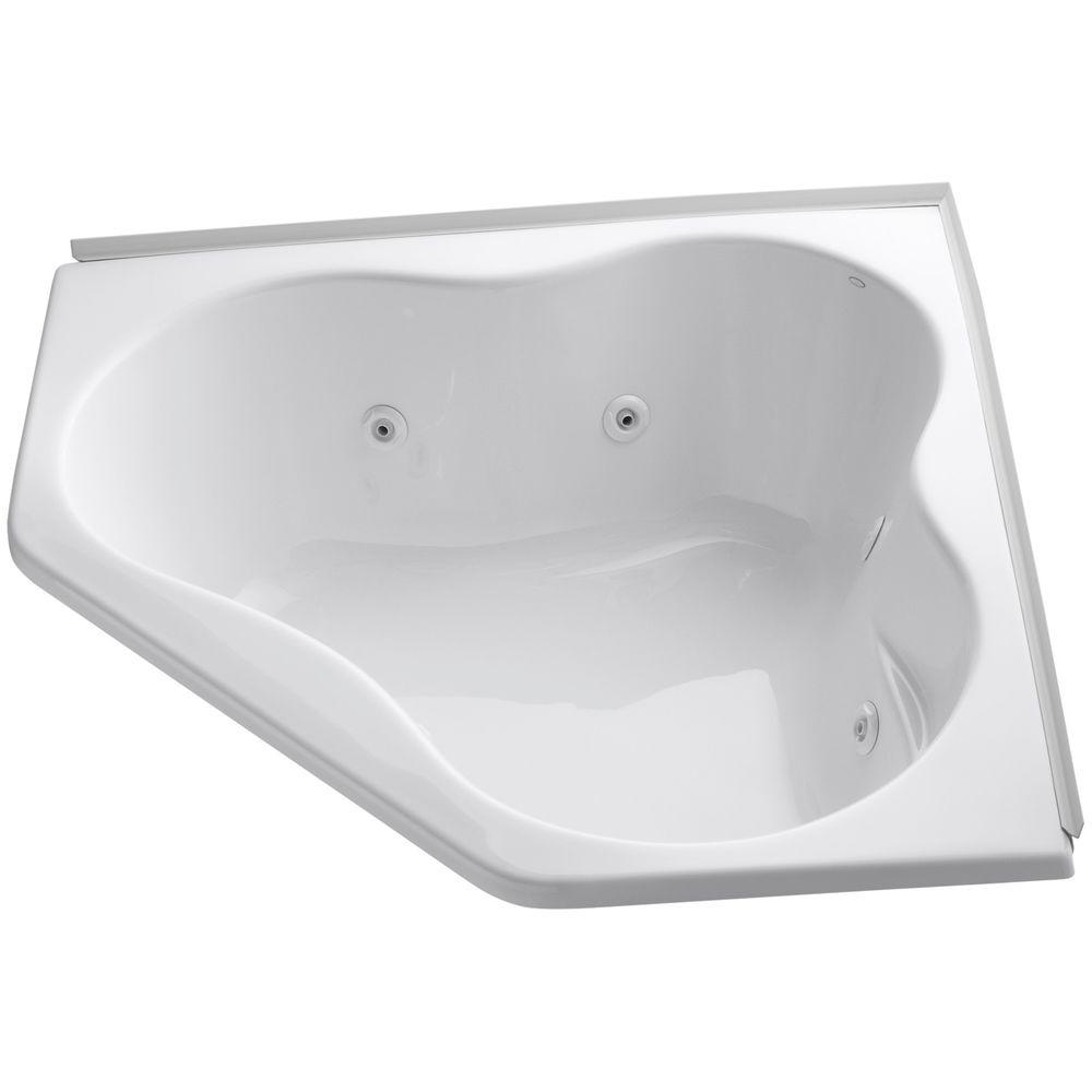 Kohler 4 5 Ft Drop In Whirlpool Tub In White With Heater