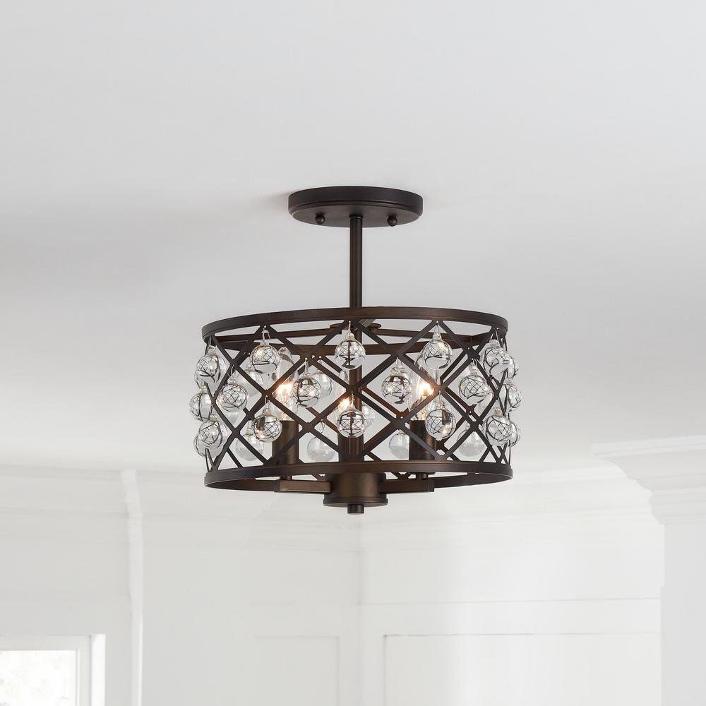 Home Decorators Collection Pennington Crest 13 In 3 Light Aged Bronze Semi Flush Mount With Crystal Globes Hd 1679ab I The Depot - Home Depot Ceiling Lights Semi Flush Mount Home Decorators Collection Pennington Crest 13 In 3 Light Aged Bronze Semi Flush Mount With Crystal Globes Hd 1679ab I The Depot - Home Depot Ceiling Lights Semi Flush Mount