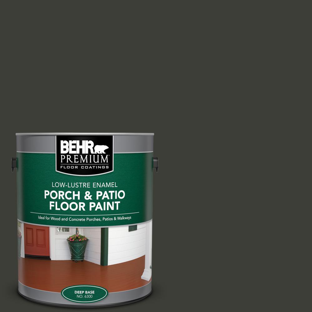 Behr Premium 1 Gal Pfc 75 Tar Black Low Lustre Enamel Interior Exterior Porch And Patio Floor Paint