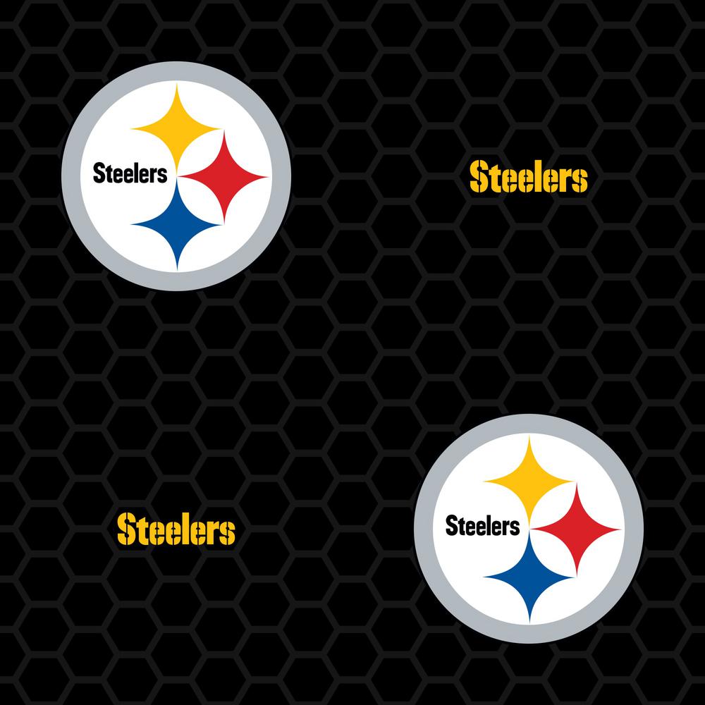 Pittsburgh Steelers Black Wallpaper Home Decor The Home Depot