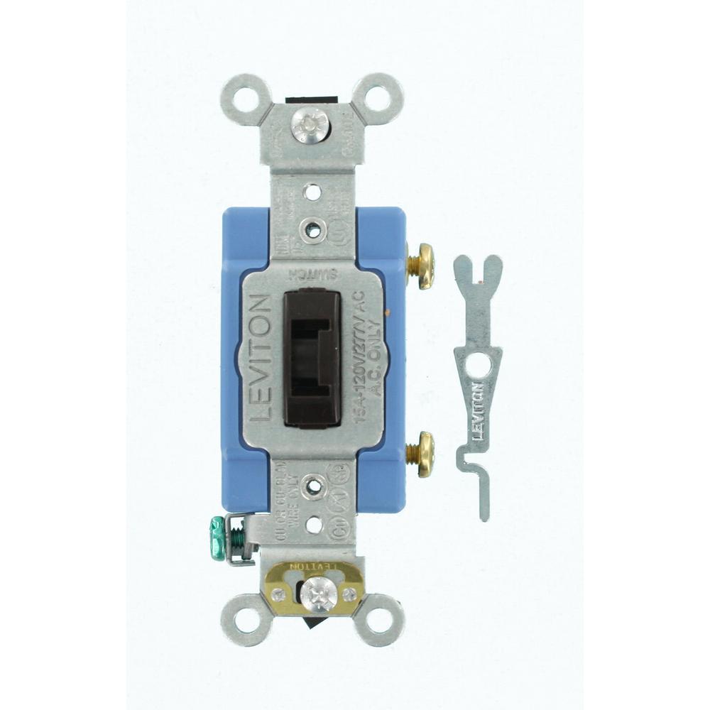 Leviton 15 Amp Single-Pole Switch, White (10-Pack)-M24 ... leviton 3 way heavy duty diagram 