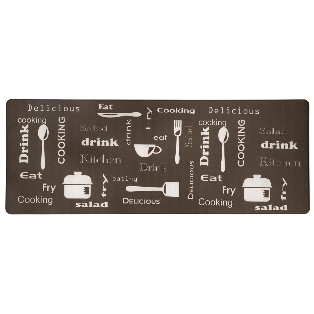 TrafficMaster AntiFatigue Brown 20 in. x 36 in. PVC Leather Frame