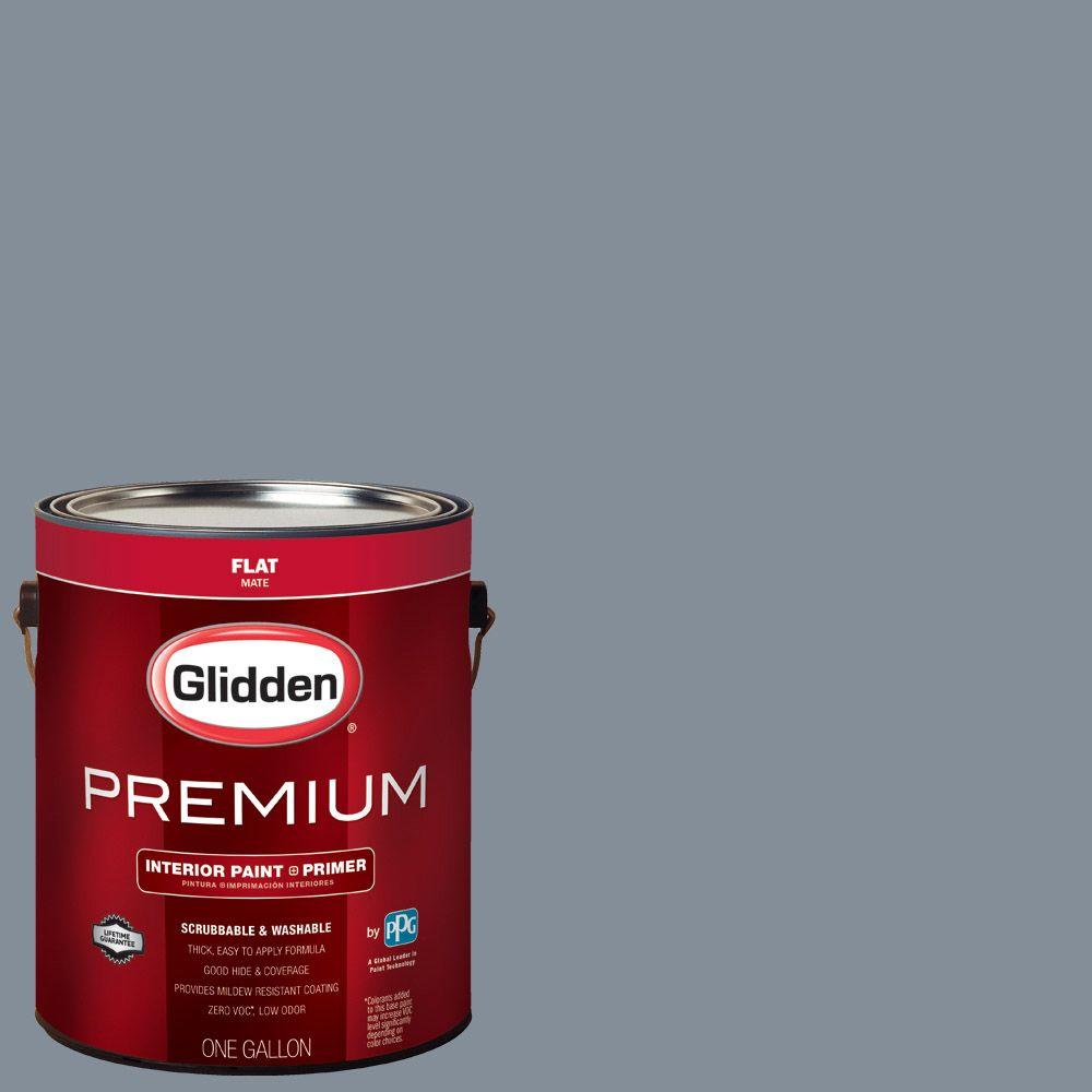 Glidden Premium 1 gal. #HDGCN46 Dark Winter Sky Blue Flat Interior ...