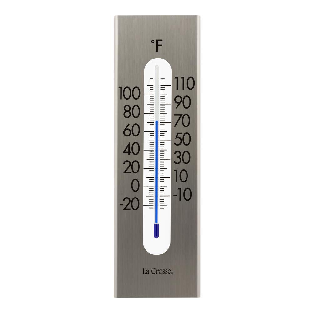 La Crosse Technology 9 In. Stainless Steel Traditional Analog Vertical Thermometer2041523INT