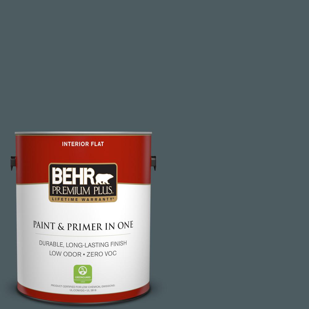 BEHR Premium Plus 1gal. 740F6 Marine Magic Zero VOC Flat Interior