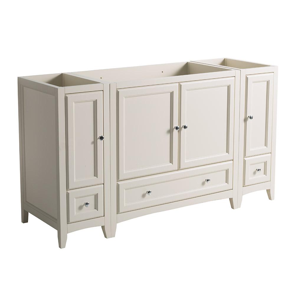 Fresca Oxford 60 in. Traditional Bathroom Vanity in Antique WhiteFCB20123612AW The