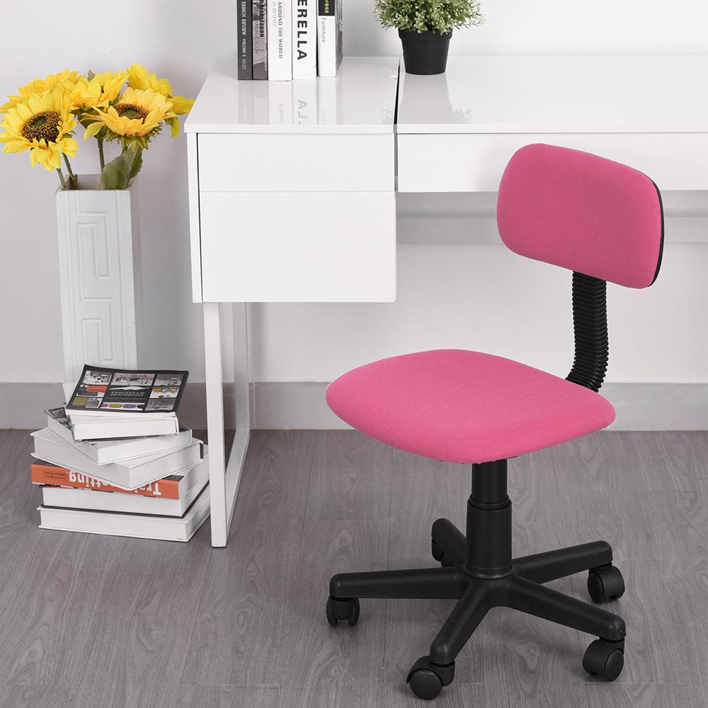 FurnitureR Task Chair Pink Back Support Highbacked Rolling Swivel Office ChairIWC PINK The