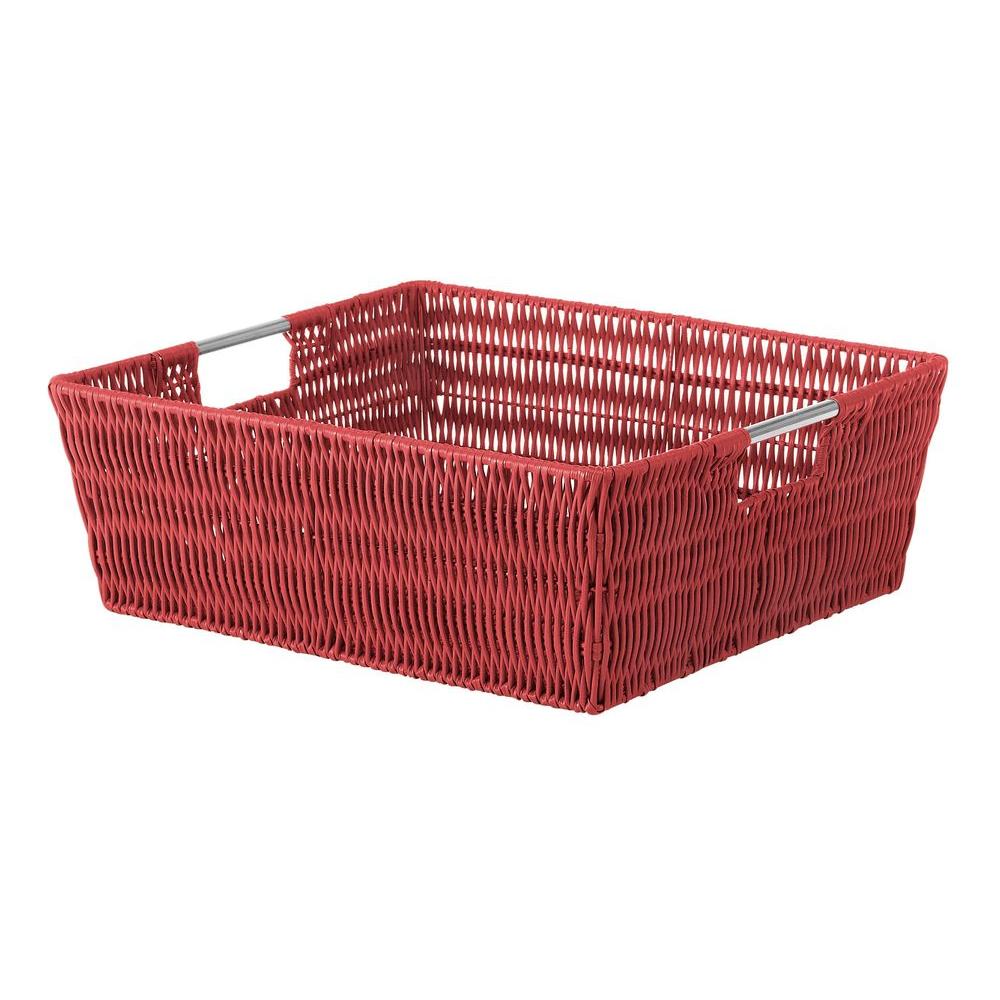 Whitmor 6Qt. Rattique Shelf Storage Basket in Red65002711RED The