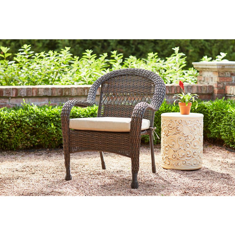 Hampton Bay Mix And Match Brown Wicker Outdoor Stack Chair With Brown Wicker Outdoor Stack Chair