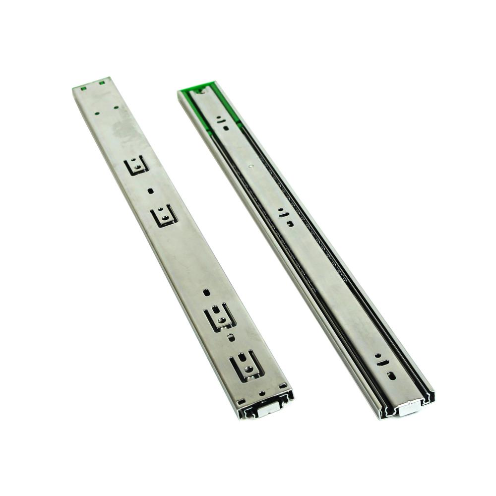 24 in. Push to Open Full Extension Side Mount Ball Bearing Drawer Slide