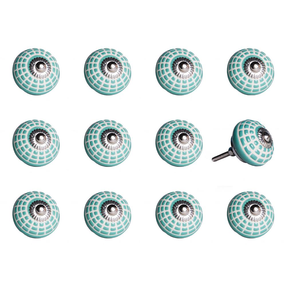 Knob It Ceramic Hand Painted Dummy Door Knob 12 Pack