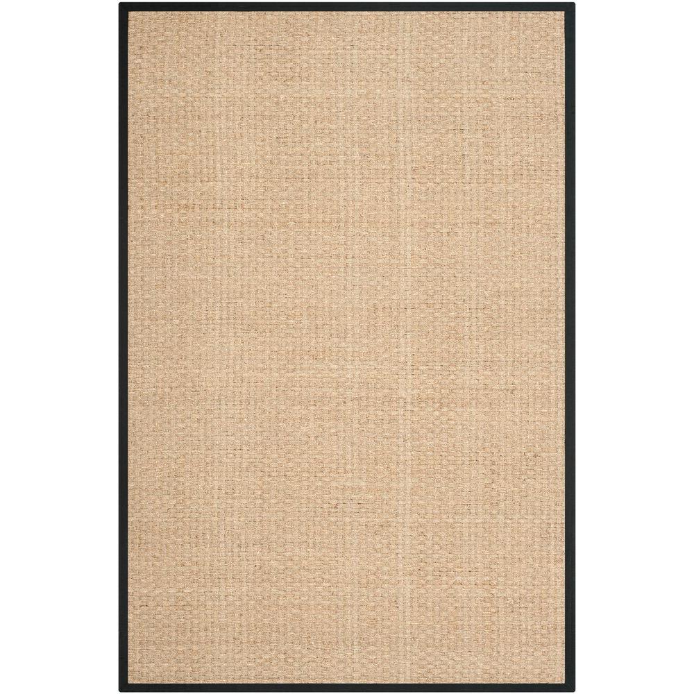 Safavieh Natural Fiber Beige/Black 6 ft. x 9 ft. Indoor