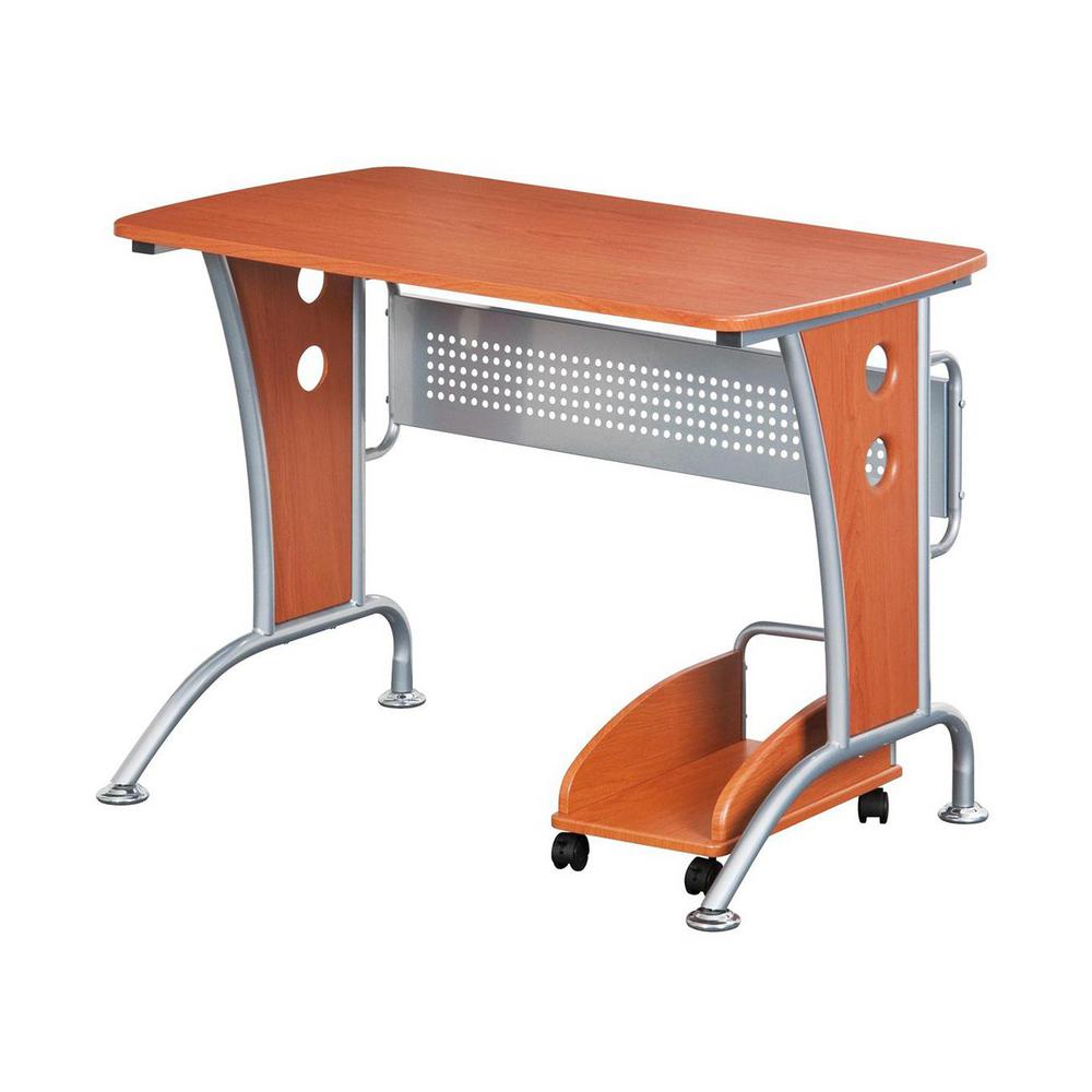 Techni Mobili Dark Honey Modern Computer Desk With Mobile Cpu Modern Computer Desk With Mobile Cpu