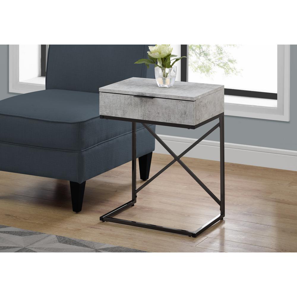Unbranded Grey End Table with a Drawer 