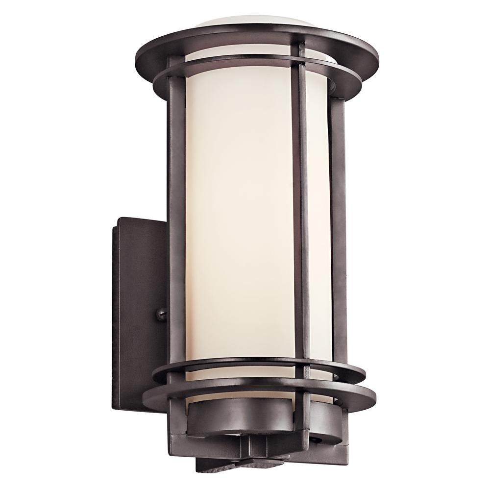 KICHLER Pacific Edge 10.75 in. 1-Light Architectural Bronze Outdoor ...