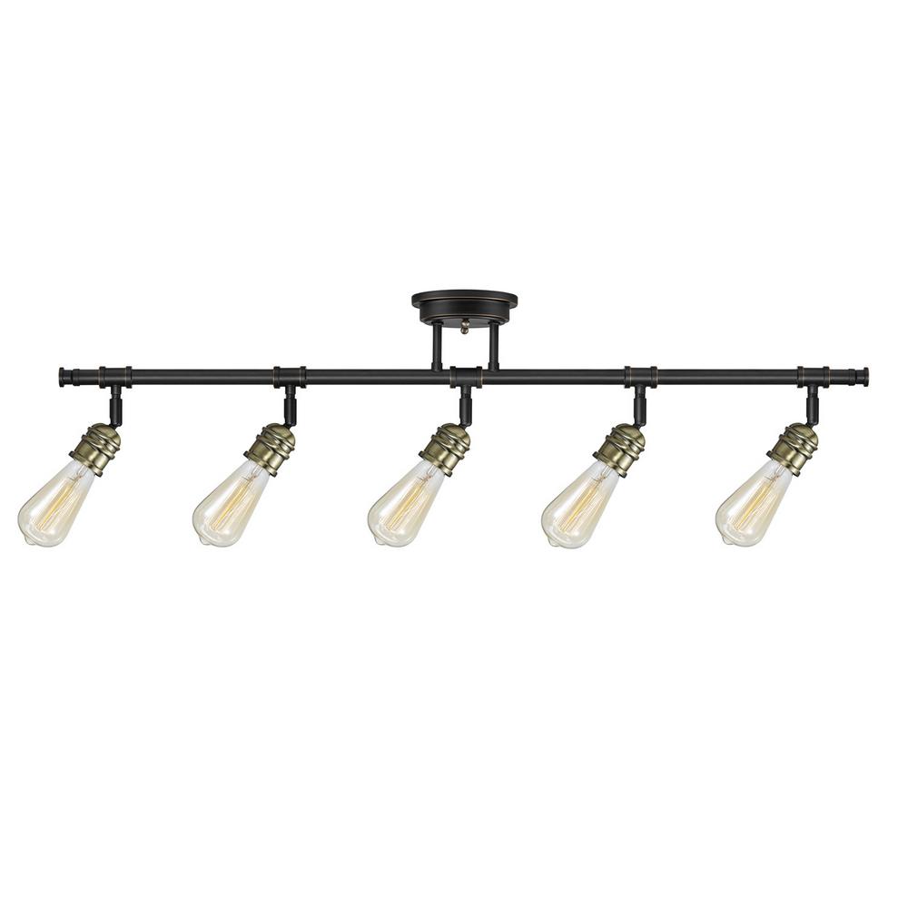 Glasgow 31 In Oil Rubbed Bronze And Antique Br Integrated Led Oil Rubbed Bronze And Antique Br