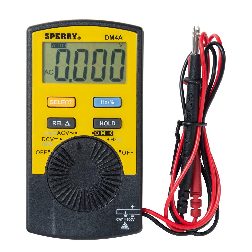Sperry 7 Function, 21 Range Pocket Digital MultimeterDM4A The Home Depot