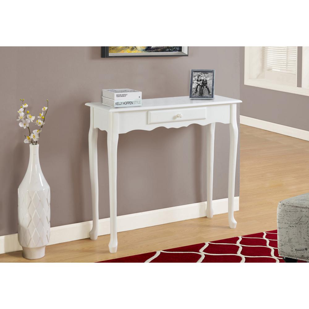 Convenience Concepts Oxford White 1Drawer Console Table S20219 The