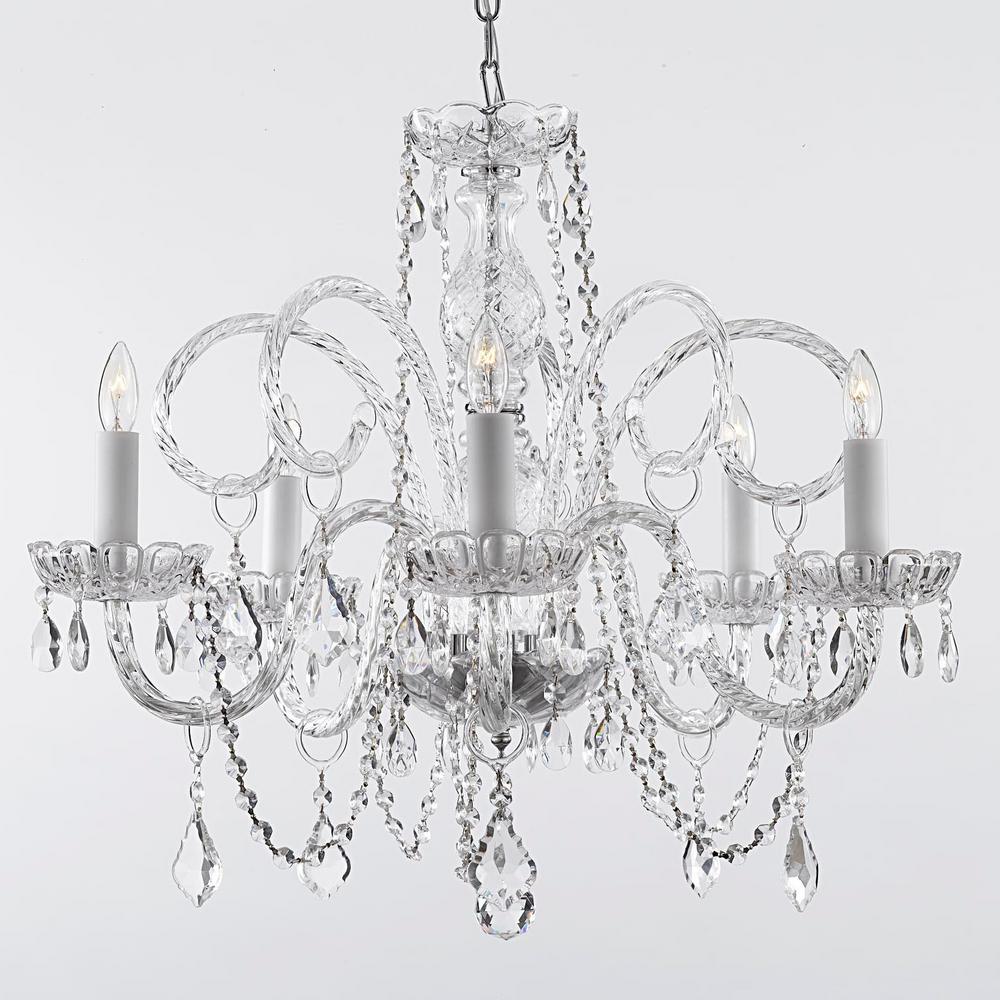 Empress Crystal 5-Light Chandelier-T40-115 - The Home Depot