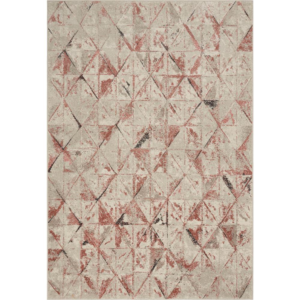 Kas Rugs Laa Ivory Pink Panes 3 Ft X 5 Distressed Area Rug